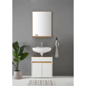 INOSIGN Badmeubelset CITY/ GIRON, badkamer in tijdloos ontwerp, 2-delige badkamer Onderkast en spiegel, in twee kleuren beschikbaar, veel opbergruimte (set, 2 stuks)