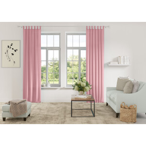 Home affaire Gordijn Parry set van 2, ondoorzichtig, monochroom, basic (2 stuks)