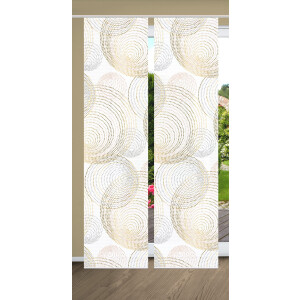 HOME in green Paneelgordijn Spiro SET DIGITALE PRINT, BAMBOELOOK GERECYCLED (2 stuks)