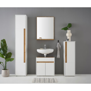 INOSIGN Badmeubelset CITY/ GIRON, badkamer in tijdloos ontwerp, 4-delige badkamer Badkasten en spiegels, in twee kleuren beschikbaar, veel opbergruimte (set, 4 stuks)