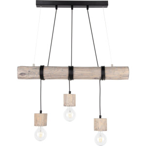 SPOT Light Hanglamp TRABO PINO Hanglamp, houten balk van massief grenenhout, hout grijs gebeitst