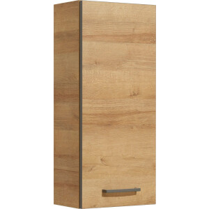 Saphir Hangend kastje Quickset 919 badkast 30 cm breed met 1 deur en 2 glazen legplanken