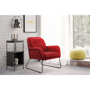 INOSIGN Fauteuil Flin cocktailstoel met knopen en kussen-look achter