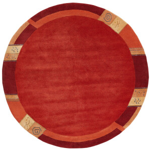 LUXOR living Wollen kleed India zuivere wol, met de hand geknoopt, met randdessin
