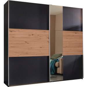rauch Zweefdeurkast Kledingkast kast garderobe ASTANA met soepel lopende deuren inclusief 2 stoffen dozen en metalen grepen topseller made in germany