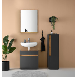 INOSIGN Badmeubelset CITY/ GIRON, badkamer in tijdloos ontwerp, 3-delige badkamer Badkasten en spiegels, in twee kleuren beschikbaar, veel opbergruimte (set, 3 stuks)