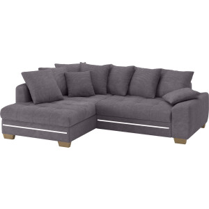 Mr. Couch Hoekbank Nikita II, L-vorm met koudschuim, rgb-led-verlichting, optioneel met bed, bedlade