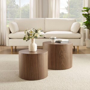 SalesFever Salontafel met houtfineer (2 stuks)