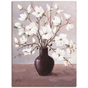 Artland Artprint op linnen Magnolia's gespannen op een spieraam