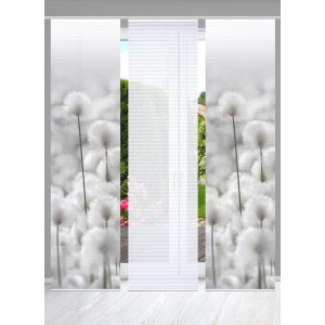 HOME in green Paneelgordijn DOLCIA SET DIGITALE PRINT, BAMBOELOOK GERECYCLED (3 stuks)