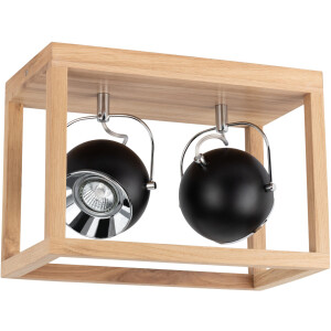 SPOT Light Led-plafondlamp ROY Inclusief ledverlichting, natuurproduct van eikenhout, duurzaam