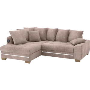Mr. Couch Hoekbank Nikita II, L-vorm met koudschuim, rgb-led, geluidssysteem, optioneel met bed, bedlade