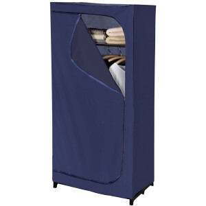 WENKO Stofkast Model Business Vouwkast met plank & kledingstang, metalen frame, afwasbaar