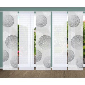 HOME in green Paneelgordijn GINNO SET DIGITALE PRINT, BAMBOELOOK GERECYCLED (5 stuks)
