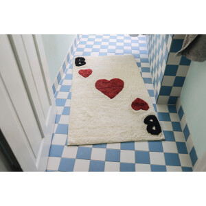 TOM TAILOR HOME Badmat Bings Heart of Bings Badmat, 100% katoen, uni kleuren, harten- en lettersmotief (1 stuk)