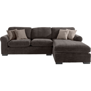 Home affaire Hoekbank Broughton L-vorm zacht zitcomfort, incl. 4 sierkussens, opstaande naad