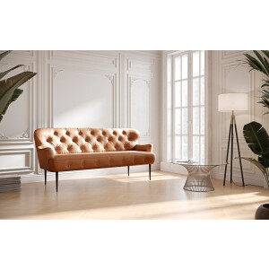 Places of Style 3-zitsbank Amber met capitonnage, in verschillende stofsoorten
