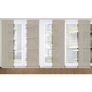 HOME in green Paneelgordijn ESTRA SET DIGITALE PRINT, BAMBOELOOK GERECYCLED (7 stuks)