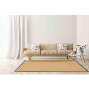 carpetfine Sisalkleed Sisal met gekleurd randdessin, antislip achterzijde