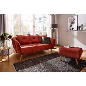 Home affaire 2,5-zitsbank Baggio modern en romantisch design, comfortabel