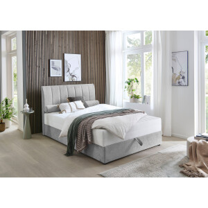 ATLANTIC home collection Boxspring ALISIA Met pocketvering, bedlade en kussenrol in originele bekleding