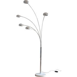 SalesFever Staande lamp Hero 5 beweegbare armen, dimschakelaar, echt marmeren voet (1 stuk)