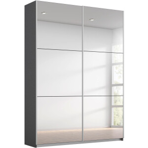 rauch Zweefdeurkast Kledingkast kast garderobe REFLECT inclusief praktische binneninrichting met 2 stoffen dozen made in germany