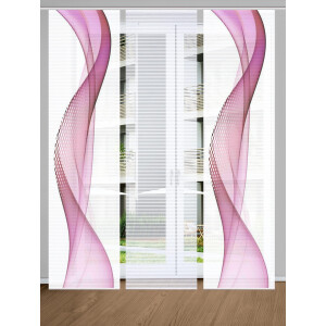 HOME in green Paneelgordijn NEVOLA SET DIGITALE PRINT, BAMBOELOOK GERECYCLED (3 stuks)