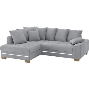 Mr. Couch Hoekbank Nikita II, L-vorm met koudschuim, rgb-led-verlichting, optioneel met bed, bedlade