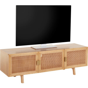 LeGer Home by Lena Gercke Tv-meubel Lina van mdf-hout, melamine oppervlakte, rotan vlechtwerk, breedte 140 cm