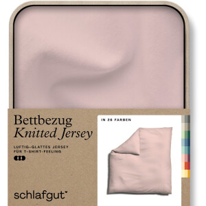Schlafgut Dekbedovertrek Gebreide jersey uni, van biologisch katoen met elastaan, rits kreukvrij, mix & match beddengoed: bijpassende kussenhoes verkrijgbaar (1 stuk)