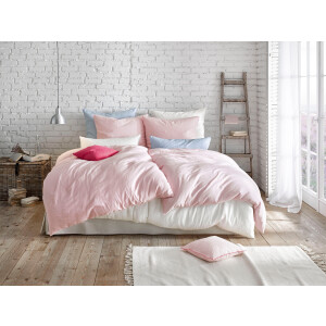 fleuresse Overtrekset Provence in mt. 135x200, 155x220 of 200x200 cm Halflinnen, 50% katoen, 50% linnen, mt. 135x200, 155x220, 200x200 cm