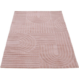 carpetfine Vloerkleed Holly 4 - Soft Touch Microvezel Tapijt Boho Scandi, zachte dichte getufte hoog-laag structuur, woonkamer