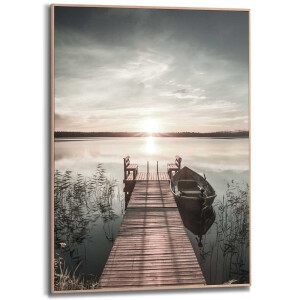 Reinders! Artprint Slim Frame Wood 50x70 Scandic Jetty