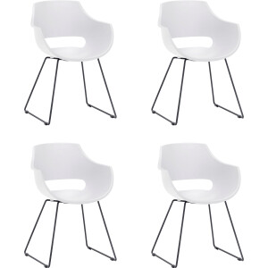 MCA furniture Kuipstoel Rockville 4-set, schaats, kunststof, belastbaarheid 120 kg, zithoogte ca. 46 cm (set, 4 stuks)