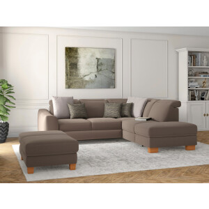 FLEXLUX Hoekbank Loano, super comfortabel zitcomfort door koudschuim in de zitting, L-vorm