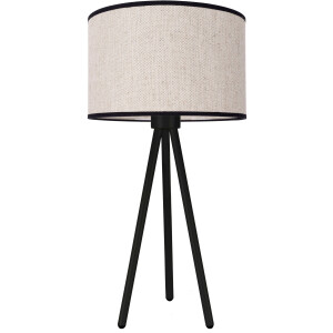 andas Tafellamp Virrat, in Scandinavische stijl Tafellamp met linnen kap, in tijdloos ontwerp, Made in Europe (1 stuk)