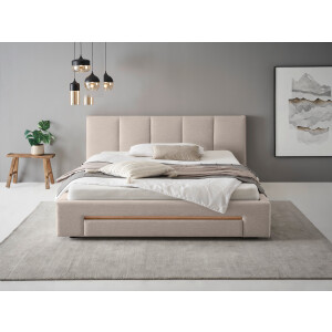 INOSIGN Gestoffeerd bed CiTY/GiRON, bedframe met bedlade, gestoffeerd opbergbed met hondenbed of opberglade, bekleding van corduroy of linnenlook