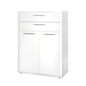 Composad Archiefkast DISEGNO, boekenkast met 2 deuren & 2 laden, gelakte fronten, verstelbare planken, hoogte 112 cm, 100% gerecycled hout, made in italy