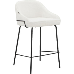 Leonique Stoel met 4 poten Puant met stof van polyester/gerecycled polyester, zithoogte 65 cm (2 stuks)