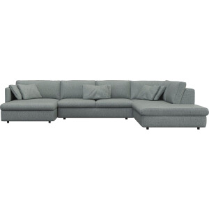 FLEXLUX Zithoek Lovane, U-vorm, comfortabel en comfortabel Zacht en zeer comfortabel, grote zitdiepte op koudschuim, inclusief sierkussen