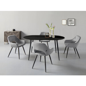 Leonique Eettafel Eadwine, Topseller! Ovale tafel, keukentafel Tafelblad van MDF, verschillende maten en kleurvarianten