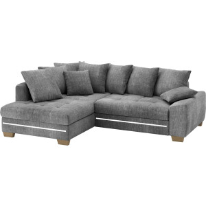 Mr. Couch Hoekbank Nikita II, L-vorm met koudschuim, rgb-led-verlichting, optioneel met bed, bedlade