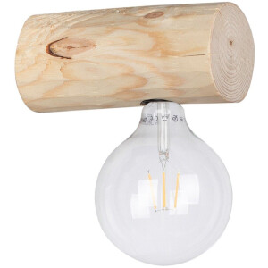 SPOT Light Wandlamp TRABO SIMPLE Houten balk van massief grenenhout ø 8-12 cm