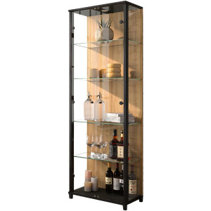 fif möbel Vitrinekast OPTIMA Standvitrine, vitrinekast, glazen vitrine, verzamelvitrine, LED
