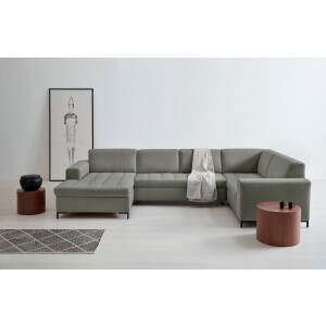 OTTO products Zithoek Grazzo U-vorm hoogwaardige stoffen van gerecycled materiaal, stiksels op de zitting