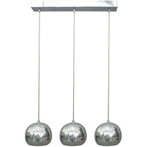 SalesFever Hanglamp AVA Lampenkappen van verchroomd metaal in glans-design