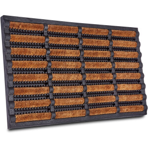 HANSE Home Mat Vuilopvangmat Brushes Mat, deurmat Kokos, rubber, vuilafstotende mat, buiten, antislip, binnen, kokosmat