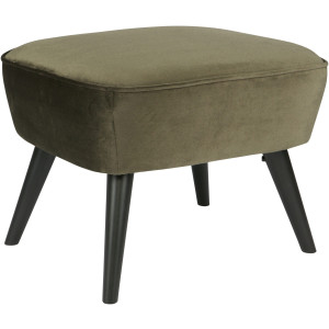 WOOOD Hocker Sara met veloursstof bekleed, rechthoekige vorm, h 41 cm x b 56 cm