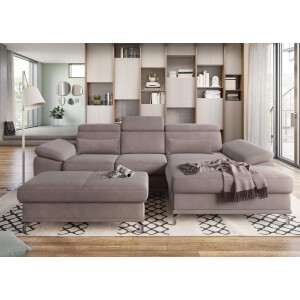 sit&more Hoekbank Cabrio L-vorm, met zitdiepteverstelling, arm- en hoofdsteunverstelling